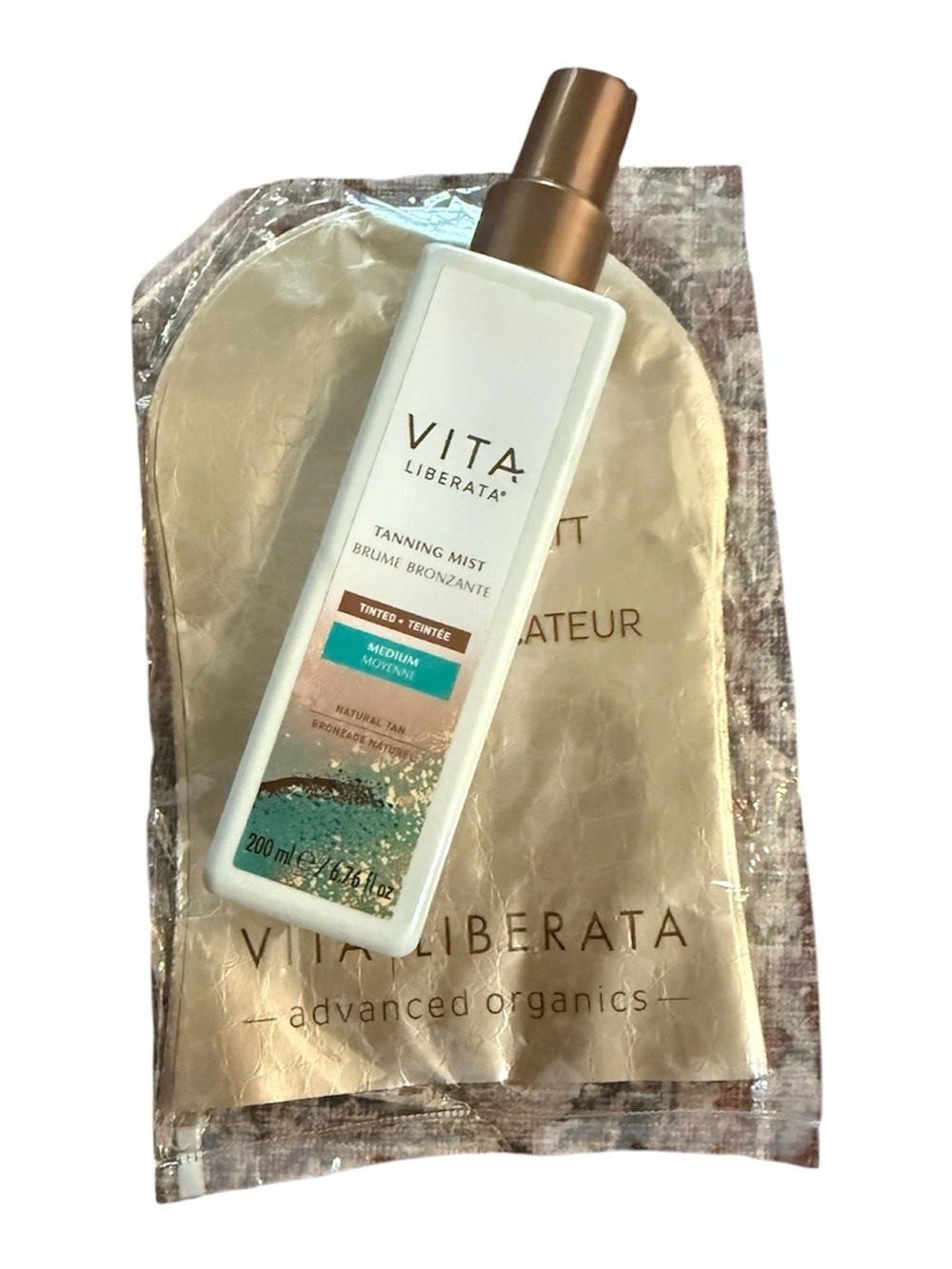 New Vita Liberata Tanning mist Medium with glove